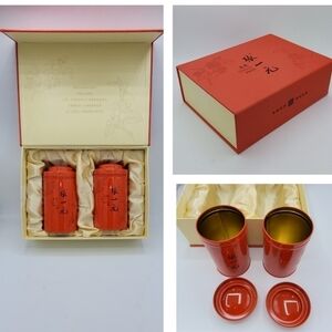 ZHANG YI YUAN Brand Mo Li Long Ha Packaging Metal Red Round Tea Box Stor…